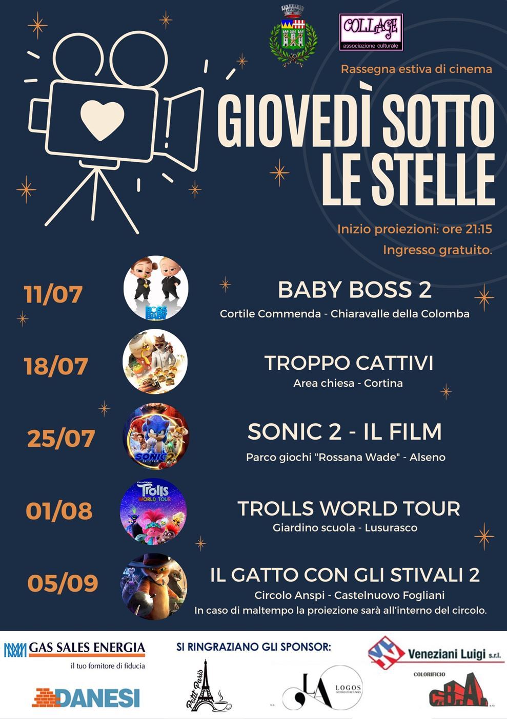 Gioved&igrave; sotto le stelle