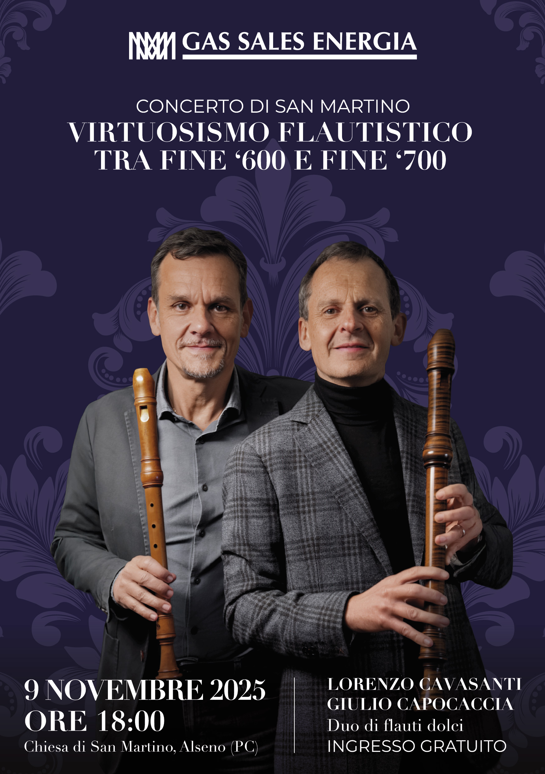 Concerto di San Martino &ndash; Virtuosissimo Flautistico tra fine &lsquo;600 e fine &lsquo;700